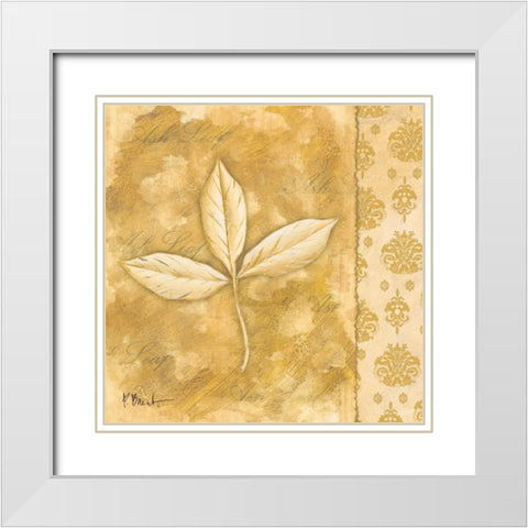 Leaf Oasis IV White Modern Wood Framed Art Print with Double Matting by Brent, Paul