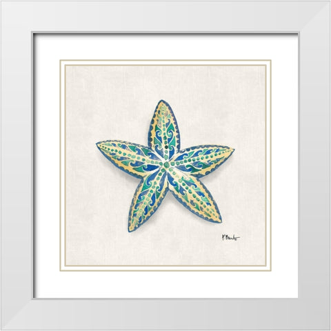 Embellished Shells I White Modern Wood Framed Art Print with Double Matting by Brent, Paul