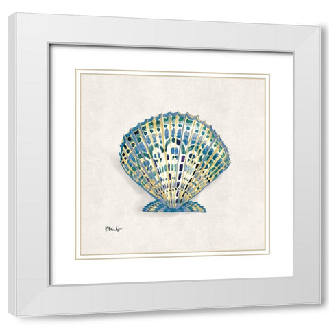 Embellished Shells II White Modern Wood Framed Art Print with Double Matting by Brent, Paul
