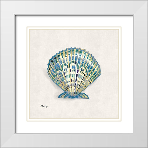 Embellished Shells II White Modern Wood Framed Art Print with Double Matting by Brent, Paul