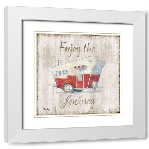 Land Drifter I White Modern Wood Framed Art Print with Double Matting by Brent, Paul