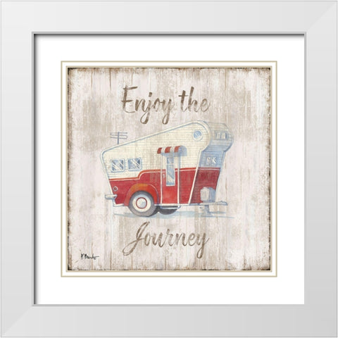 Land Drifter I White Modern Wood Framed Art Print with Double Matting by Brent, Paul