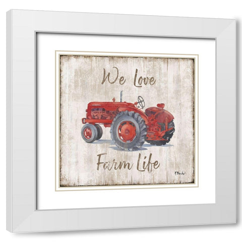 Land Drifter II White Modern Wood Framed Art Print with Double Matting by Brent, Paul