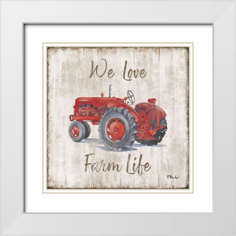 Land Drifter II White Modern Wood Framed Art Print with Double Matting by Brent, Paul