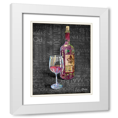 Sundried Wine I White Modern Wood Framed Art Print with Double Matting by Brent, Paul