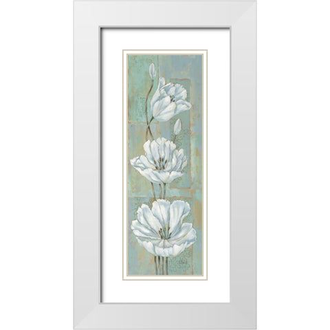 Florentine Tulips White Modern Wood Framed Art Print with Double Matting by Brent, Paul