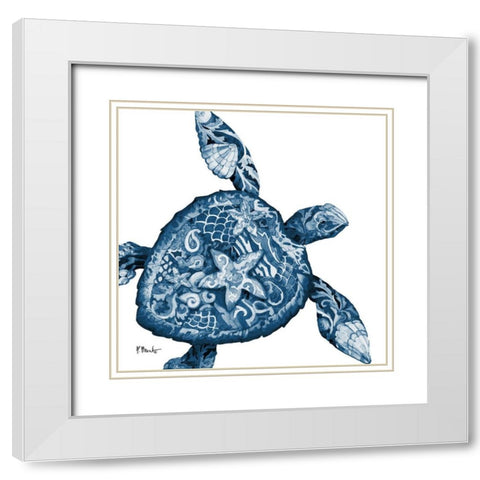 Nassau Sealife I White Modern Wood Framed Art Print with Double Matting by Brent, Paul