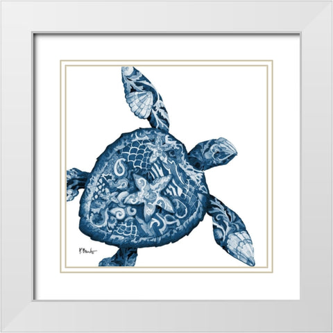 Nassau Sealife I White Modern Wood Framed Art Print with Double Matting by Brent, Paul