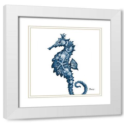 Nassau Sealife II White Modern Wood Framed Art Print with Double Matting by Brent, Paul