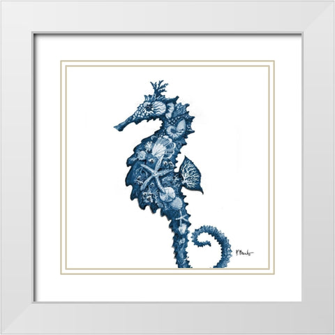 Nassau Sealife II White Modern Wood Framed Art Print with Double Matting by Brent, Paul