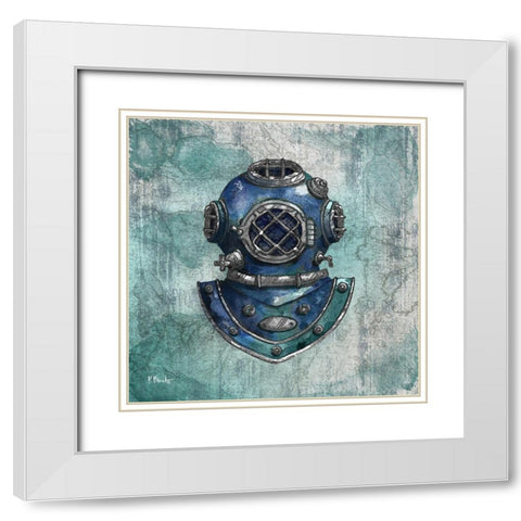 Diving Expedition I White Modern Wood Framed Art Print with Double Matting by Brent, Paul