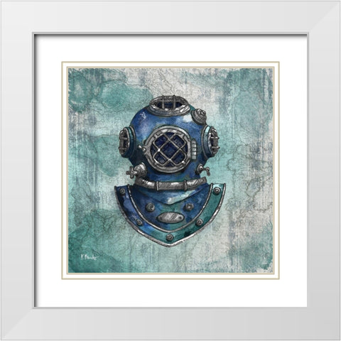 Diving Expedition I White Modern Wood Framed Art Print with Double Matting by Brent, Paul