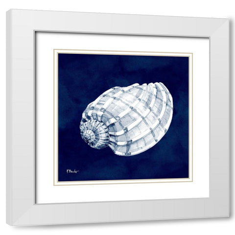 Cyano Shells I White Modern Wood Framed Art Print with Double Matting by Brent, Paul