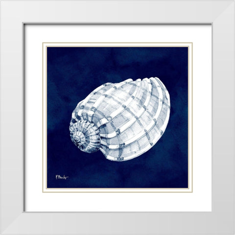 Cyano Shells I White Modern Wood Framed Art Print with Double Matting by Brent, Paul