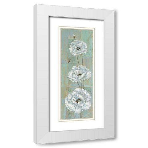 Florentine Poppies White Modern Wood Framed Art Print with Double Matting by Brent, Paul