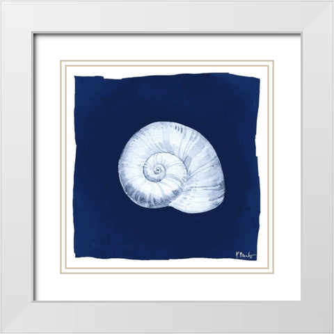 Dark Sea IV White Modern Wood Framed Art Print with Double Matting by Brent, Paul