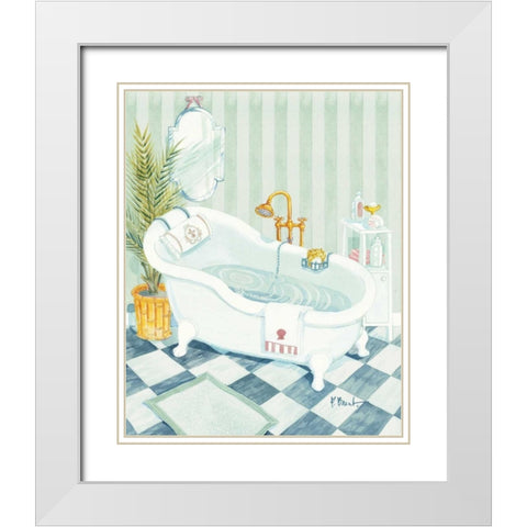 Claw Tub White Modern Wood Framed Art Print with Double Matting by Brent, Paul