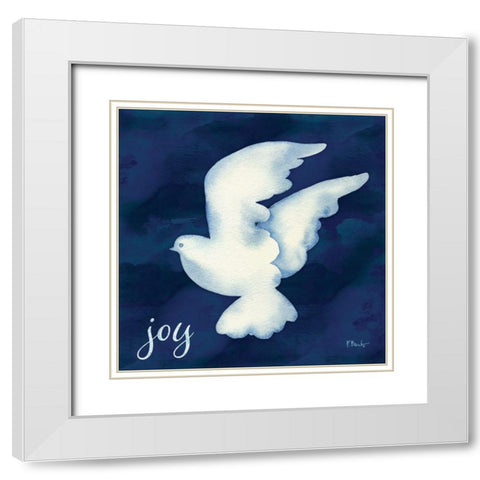 Cyano Dove II White Modern Wood Framed Art Print with Double Matting by Brent, Paul