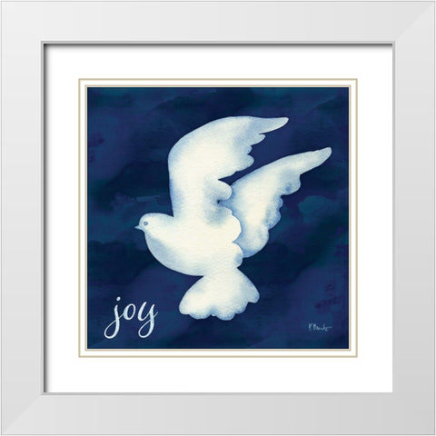 Cyano Dove II White Modern Wood Framed Art Print with Double Matting by Brent, Paul