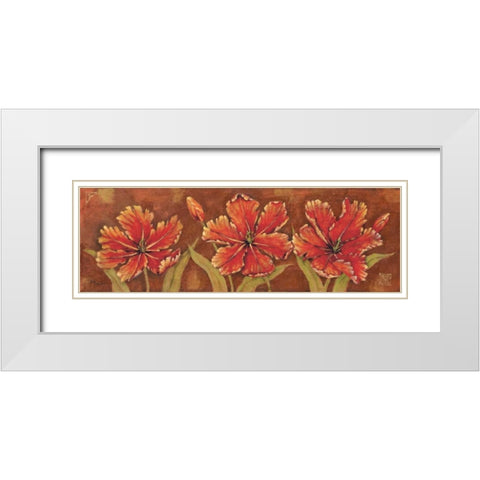 Venetian Tulips White Modern Wood Framed Art Print with Double Matting by Brent, Paul