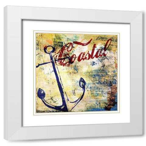 Nautical Motif I White Modern Wood Framed Art Print with Double Matting by Brent, Paul