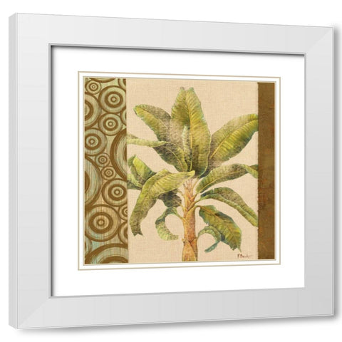Parlor Palm I White Modern Wood Framed Art Print with Double Matting by Brent, Paul