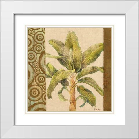 Parlor Palm I White Modern Wood Framed Art Print with Double Matting by Brent, Paul