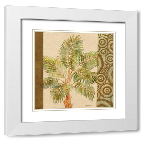 Parlor Palm II White Modern Wood Framed Art Print with Double Matting by Brent, Paul