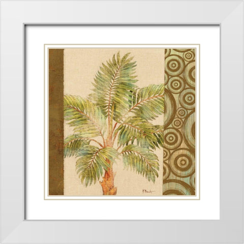 Parlor Palm II White Modern Wood Framed Art Print with Double Matting by Brent, Paul