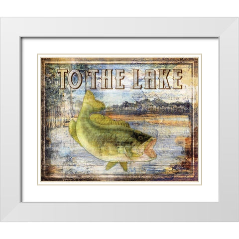 To the Lake White Modern Wood Framed Art Print with Double Matting by Brent, Paul
