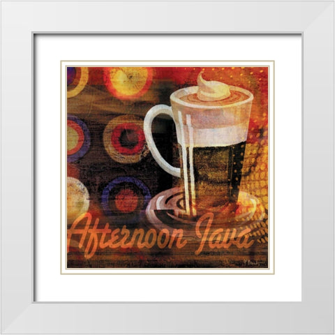 Coffee Break II White Modern Wood Framed Art Print with Double Matting by Brent, Paul