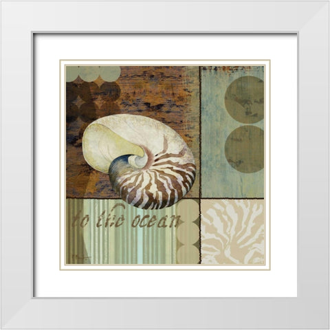 Contemporary Shell II White Modern Wood Framed Art Print with Double Matting by Brent, Paul