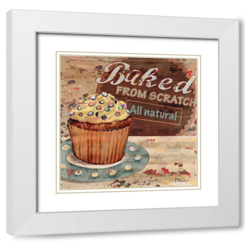 Baking Sign II White Modern Wood Framed Art Print with Double Matting by Brent, Paul