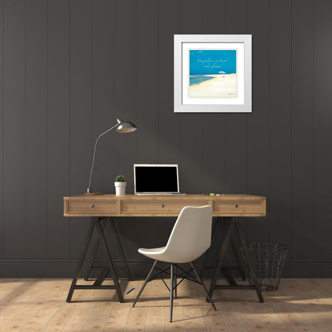 Tranquility Sentiment White Modern Wood Framed Art Print with Double Matting by Brent, Paul