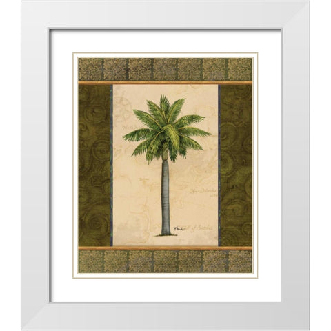 East Indies Palm II White Modern Wood Framed Art Print with Double Matting by Brent, Paul