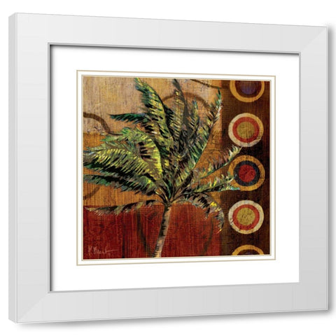 Contemporary Palm II White Modern Wood Framed Art Print with Double Matting by Brent, Paul