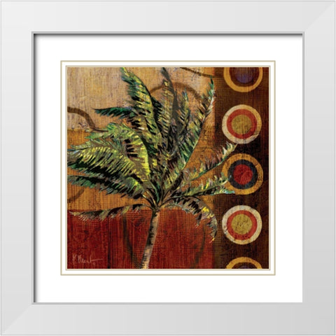 Contemporary Palm II White Modern Wood Framed Art Print with Double Matting by Brent, Paul