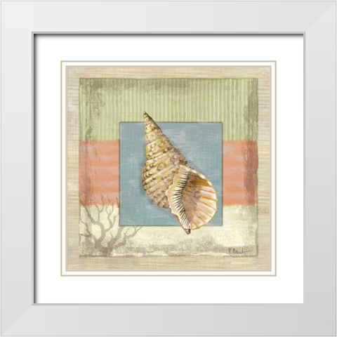 Montego Triton White Modern Wood Framed Art Print with Double Matting by Brent, Paul