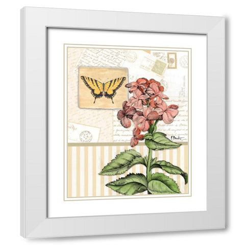 Botanical Collage I White Modern Wood Framed Art Print with Double Matting by Brent, Paul