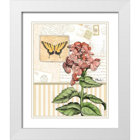 Botanical Collage I White Modern Wood Framed Art Print with Double Matting by Brent, Paul