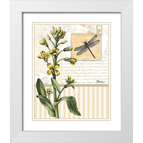 Botanical Collage II White Modern Wood Framed Art Print with Double Matting by Brent, Paul
