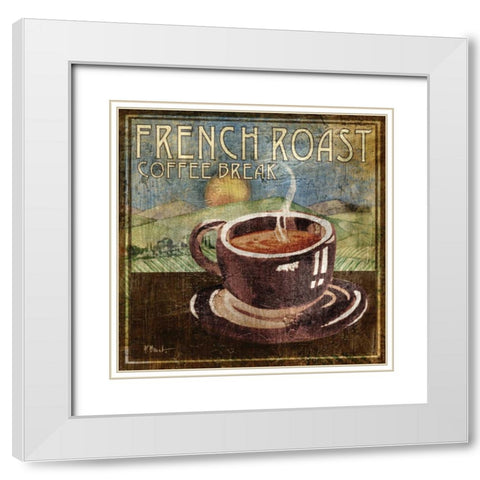 French Roast White Modern Wood Framed Art Print with Double Matting by Brent, Paul