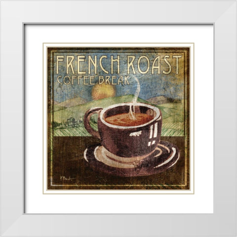 French Roast White Modern Wood Framed Art Print with Double Matting by Brent, Paul