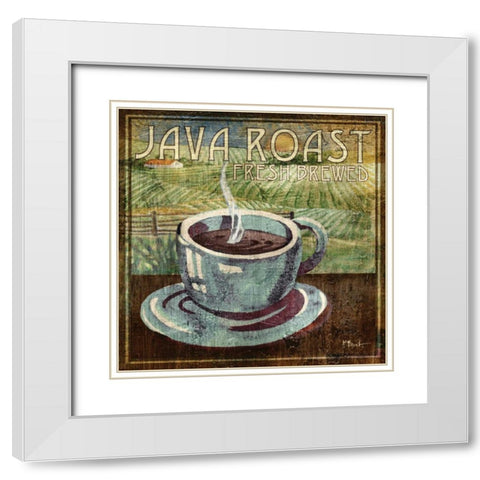 Java Roast White Modern Wood Framed Art Print with Double Matting by Brent, Paul