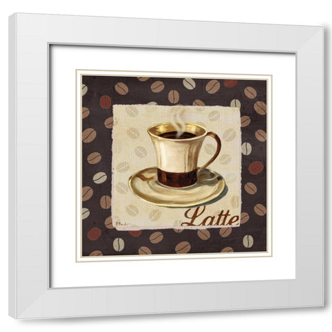 Cup of Joe III White Modern Wood Framed Art Print with Double Matting by Brent, Paul