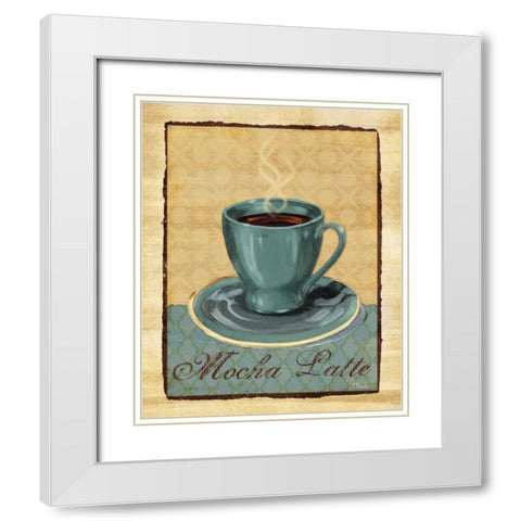 Coffee Club II White Modern Wood Framed Art Print with Double Matting by Brent, Paul