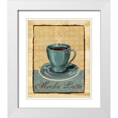 Coffee Club II White Modern Wood Framed Art Print with Double Matting by Brent, Paul