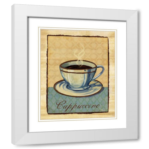 Coffee Club IV White Modern Wood Framed Art Print with Double Matting by Brent, Paul