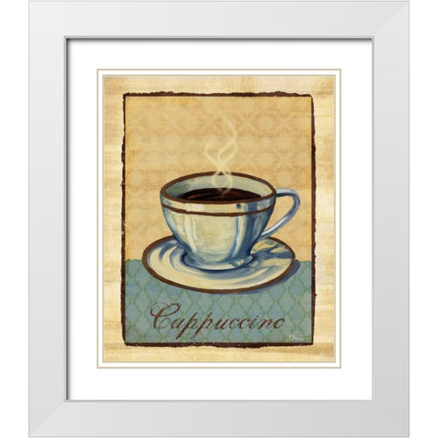 Coffee Club IV White Modern Wood Framed Art Print with Double Matting by Brent, Paul