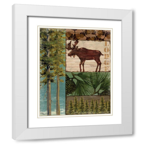 Nature Trail I White Modern Wood Framed Art Print with Double Matting by Brent, Paul